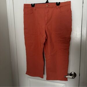 Gloria Vanderbilt size 18 peachy orange Amanda capri